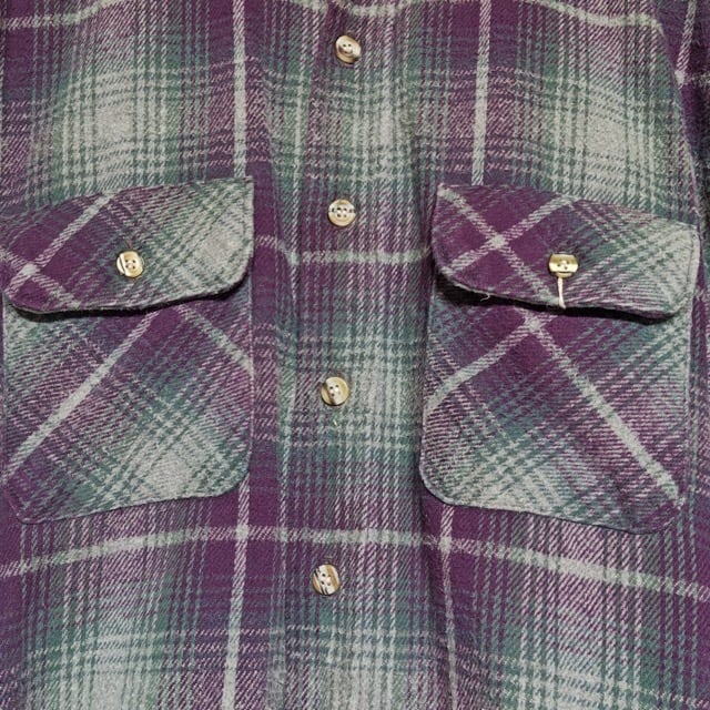 1990s FIVE BROTHER Heavy Flannel Shirt Shadow Plaid XXL USA