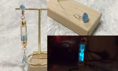 ヴァニタスの手記 風 ヴァニタス アクセサリー 砂時計&一粒ビーズセット イヤリング ★受注品★