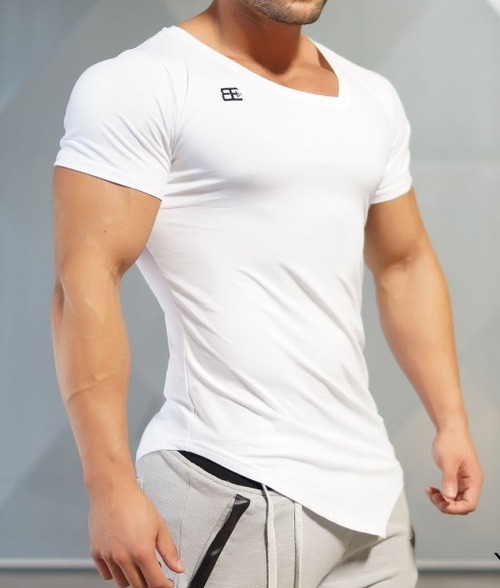 YUREI – asymmetric V neck WHITE OUT