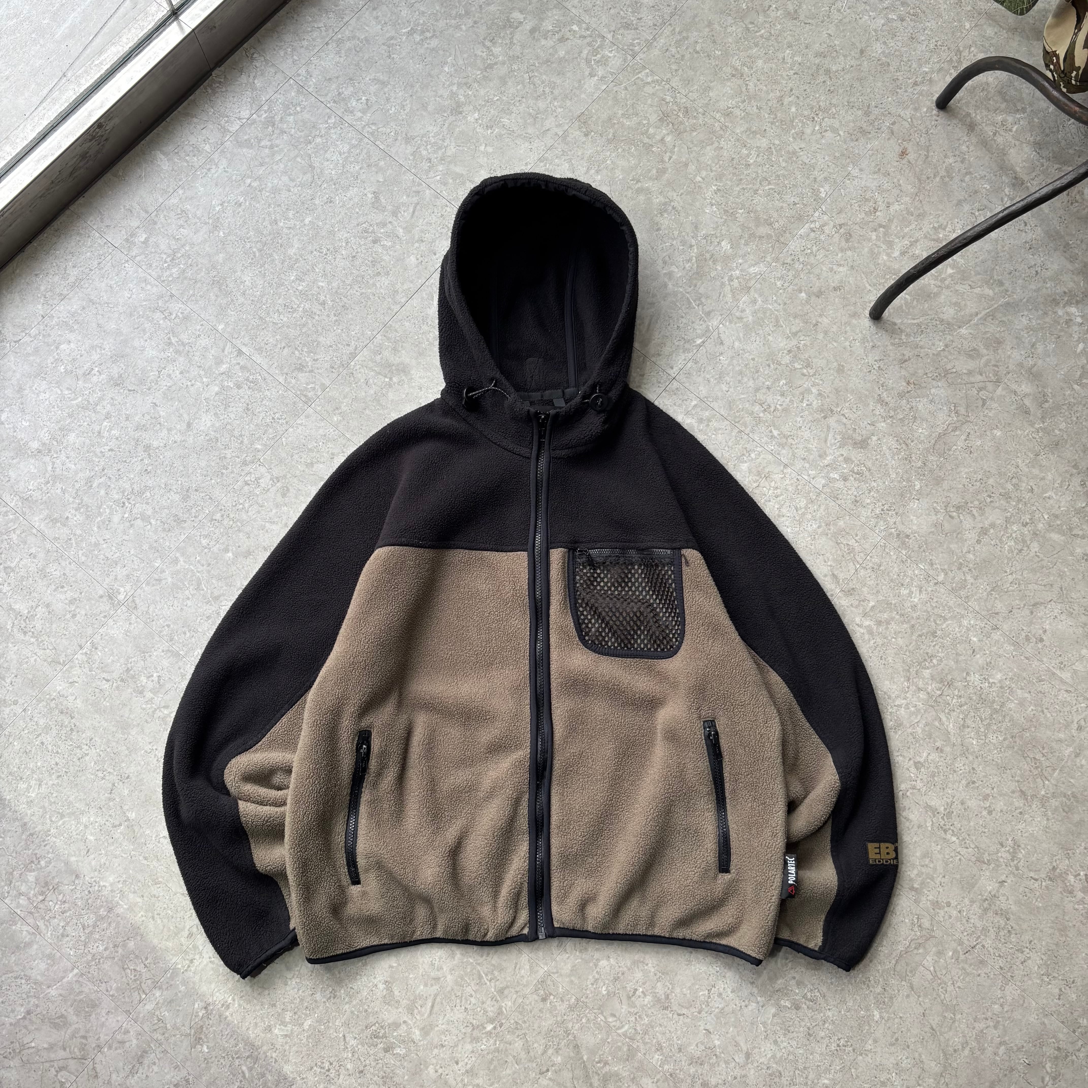 90s Eddie Bauer "EBTEK" fleece zip up hoodie【仙台店】