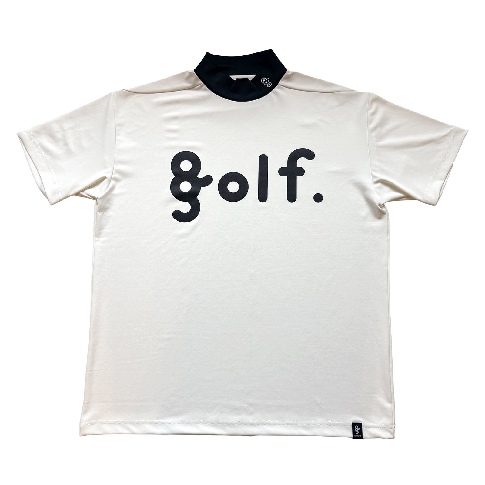 LOGO PRINT MOCK NECK SHIRT -WHITE / BLACK - | 8G SHOOT WEBSTORE