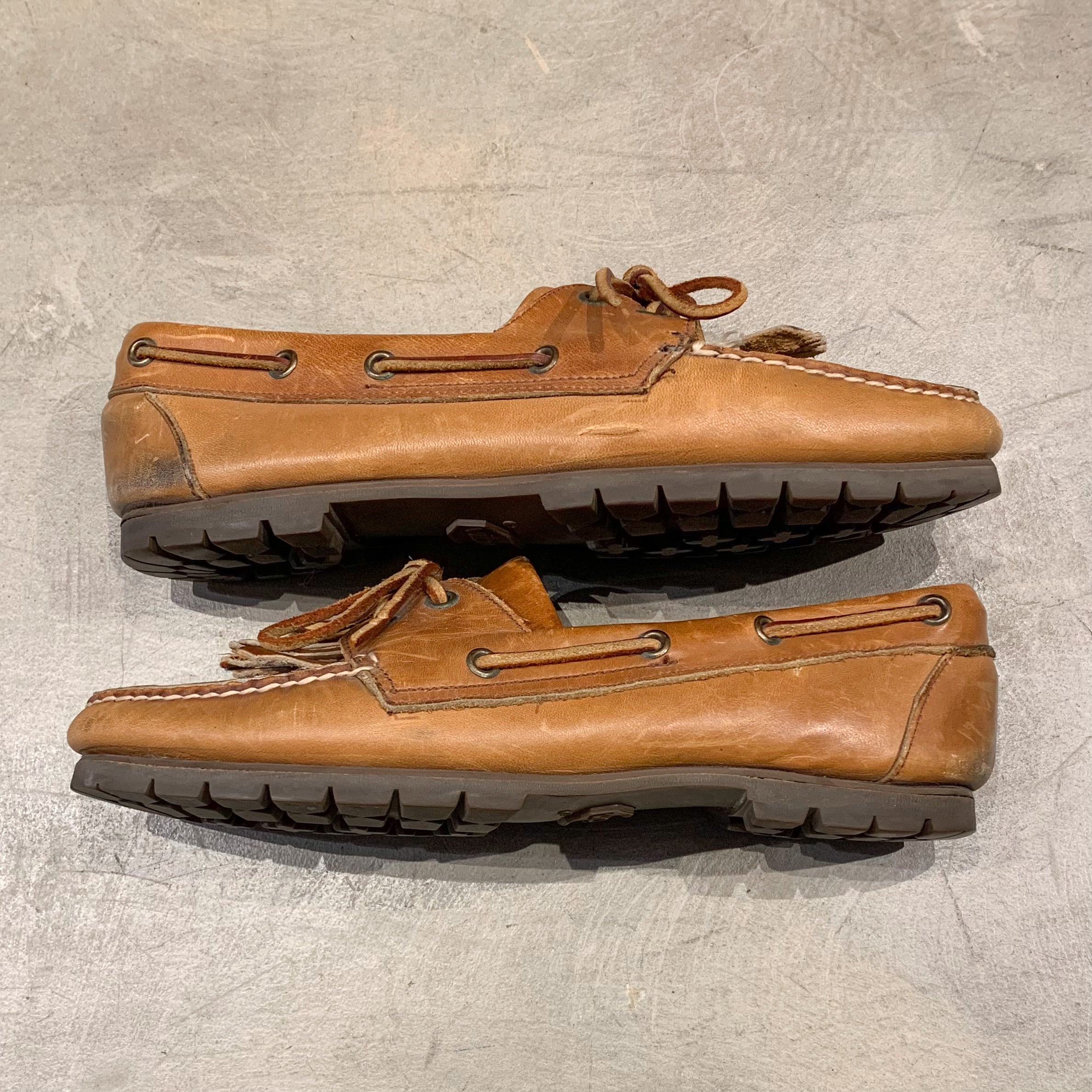 USA製 Polo Ralph Lauren Leather Deck Shoes / ポロ ラルフローレン レザー デッキシューズ 革靴 古着  ヴィンテージ