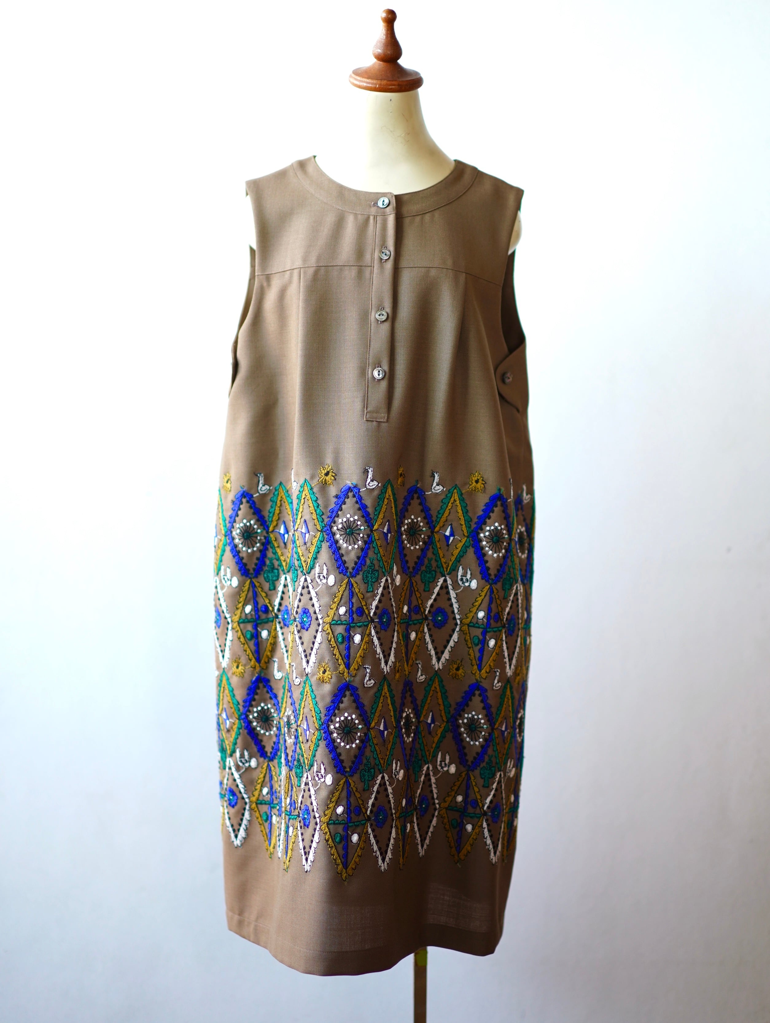 〈 mina perhonen 〉AAA3347P forest diamond / ワンピース / brown