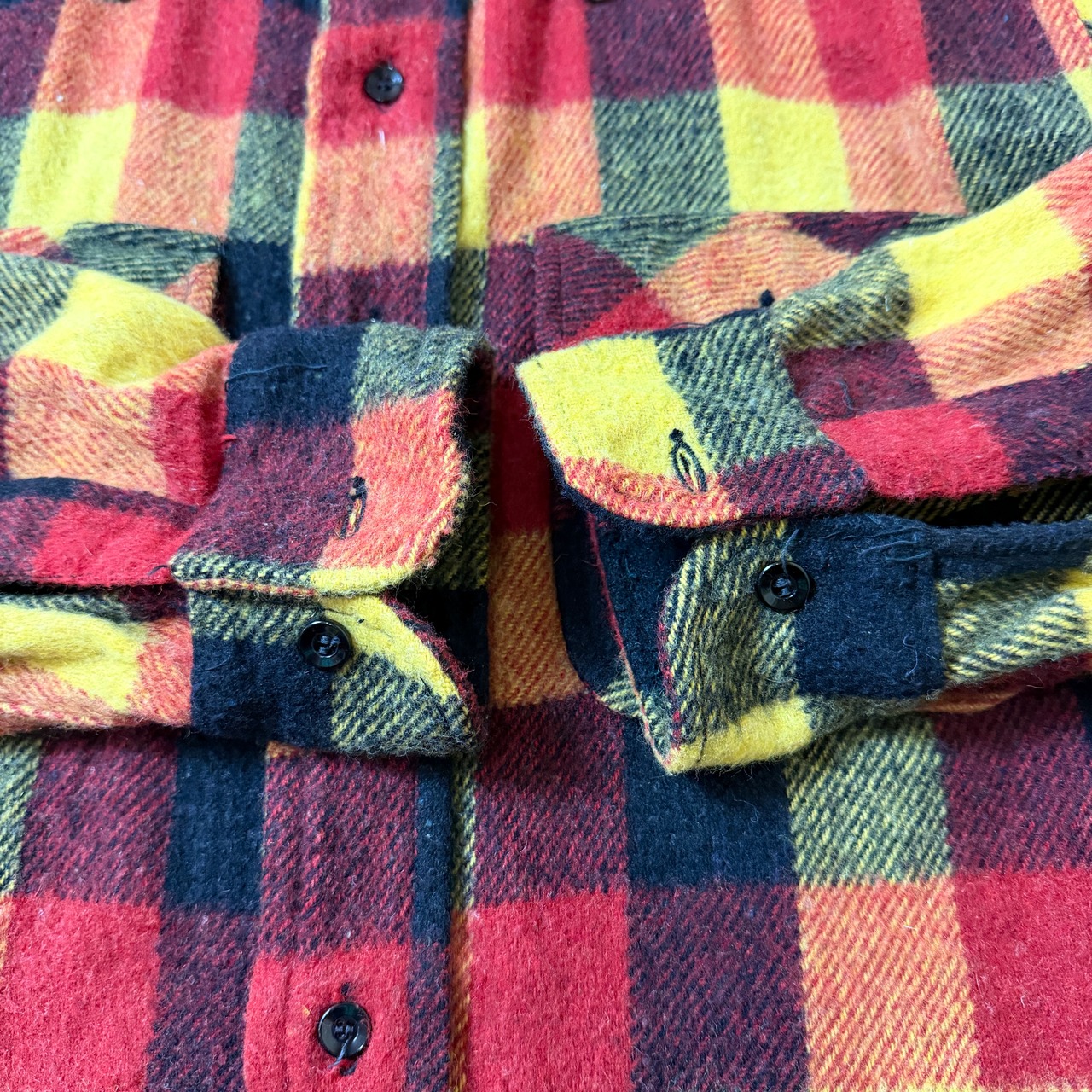 50's Five Brother Wool Flannel Shirt with Gussets USA 80年代 アメリカ ウール フランネルシャツ マチ付き ヴィンテージ ビンテージ  TT2026-0053 - 6