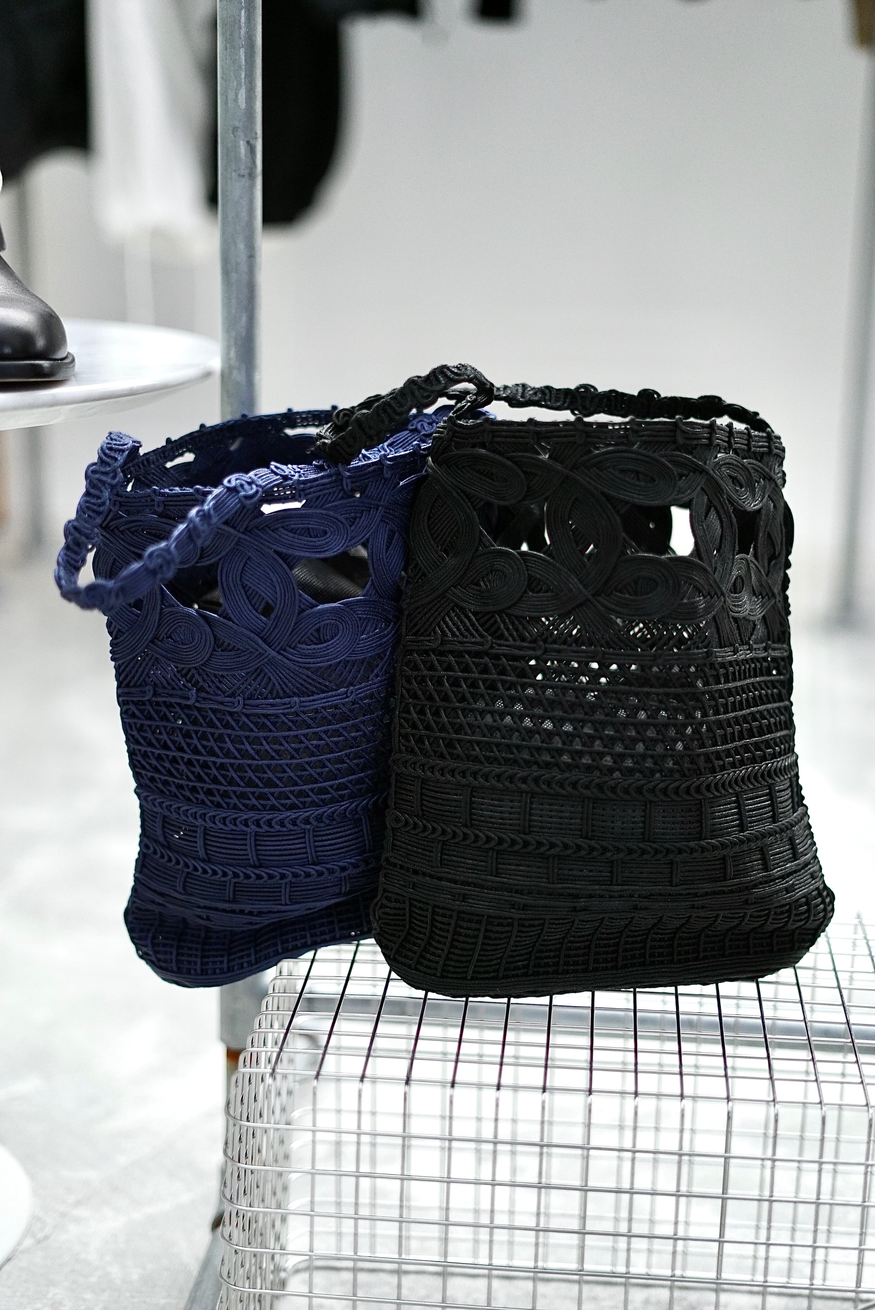 Mame Cord Embroidery ”Hanakago” Hand Bag Mame Kurogouchi / Cord Embroidery 