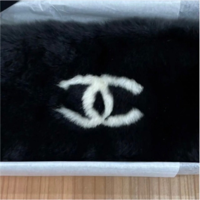 CHANEL シャネル ファー ブレスレット ラビットファー ブラック
