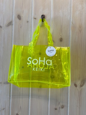 ハワイ限定商品を安心の国内配送で！≪正規輸入品≫日本未発売！【Soha Living/ ソーハリビング】【Soha Keiki/ ソーハケイキ】クリアミニトートバッグ　プール　ビーチ   イエロー