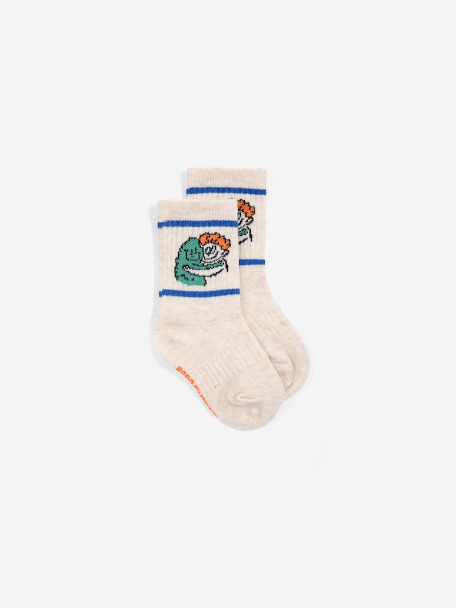 〈 BOBO CHOSES 26AW 〉〈 BABY 〉 Hug Hairy Monster short socks / OFFWHITE