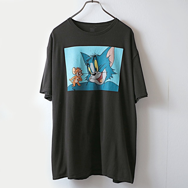 tom and jerry トムとジェリー 両面 アニメ ムービー Tシャツ 古着 used
