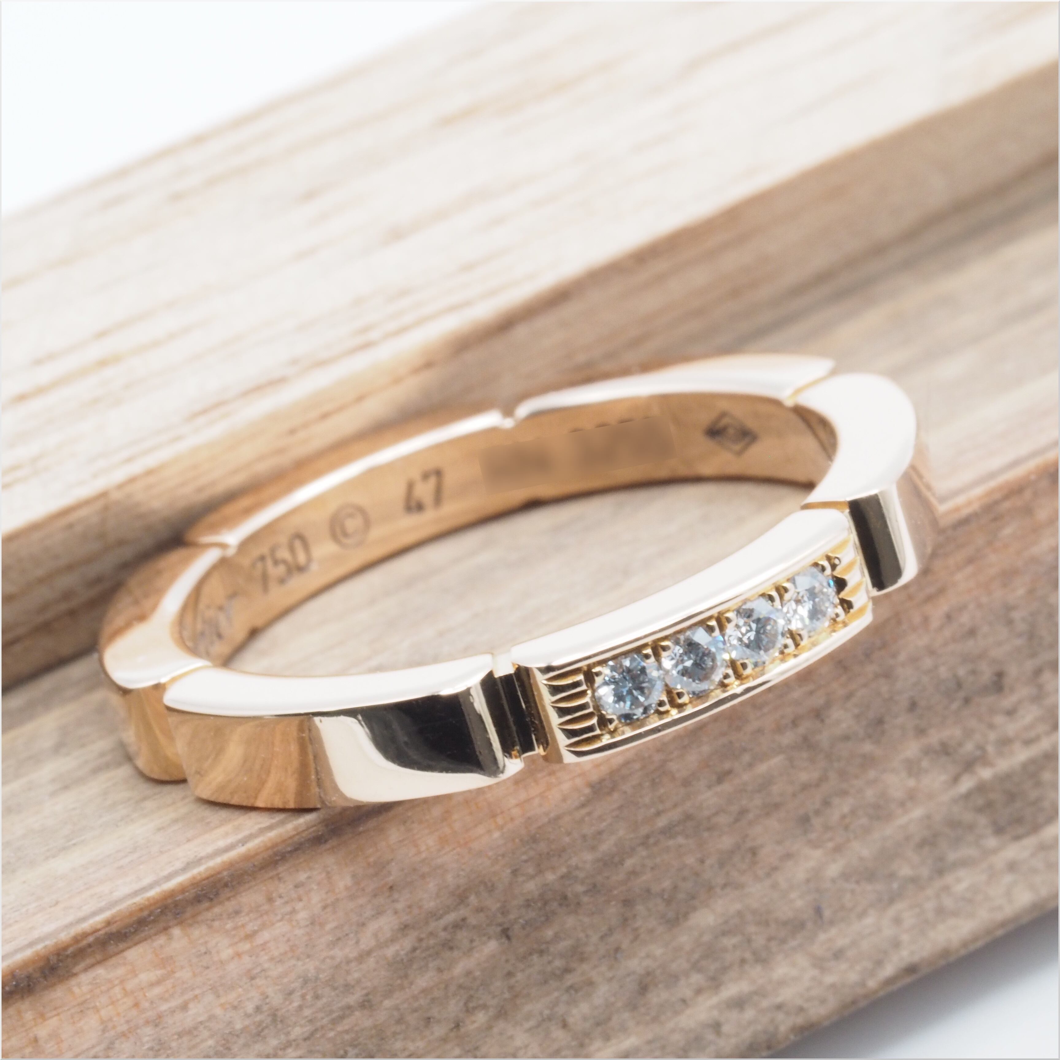 Cartier カルティエ マイヨン パンテール リング 4Pダイヤ #47(約7号
