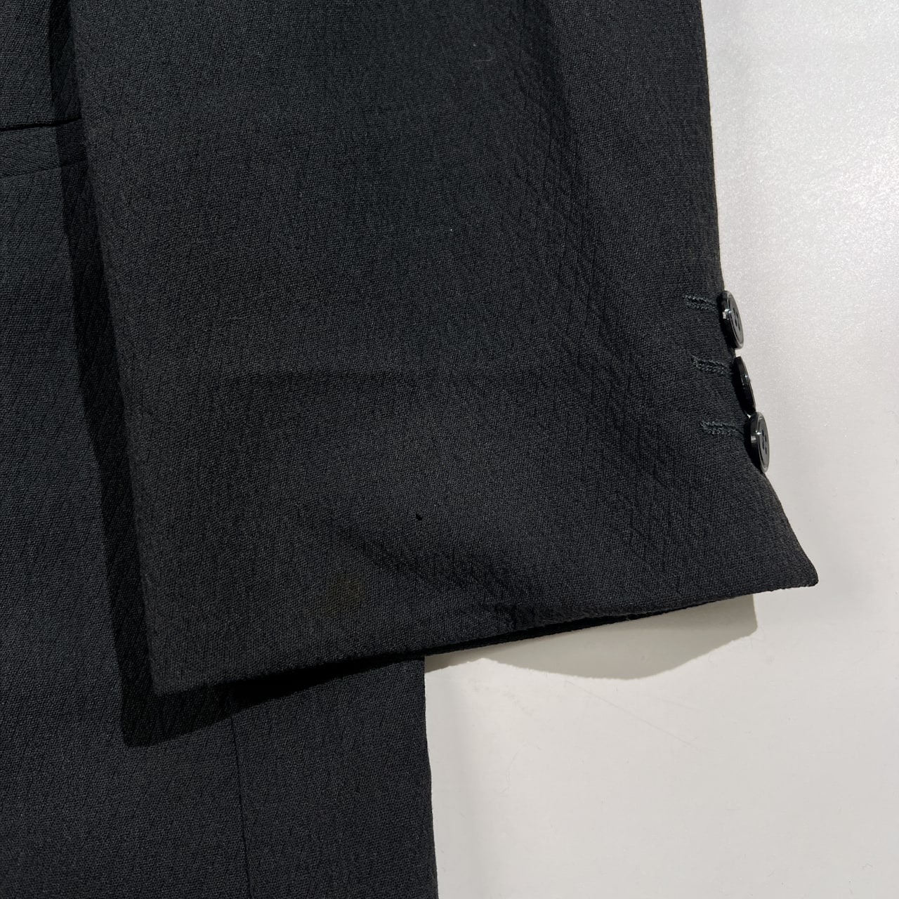 HUGO BOSS ヒューゴボス ノーカラー ジャケット サイズ 52 /イタリア製/D-TK407/ビンテージ/ブラック系