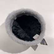 未使用品 ANGIOLO FRASCONI アンジオーロフラスコー二 アンゴラ混 ファー ハット 帽子 /イタリア製/レディース