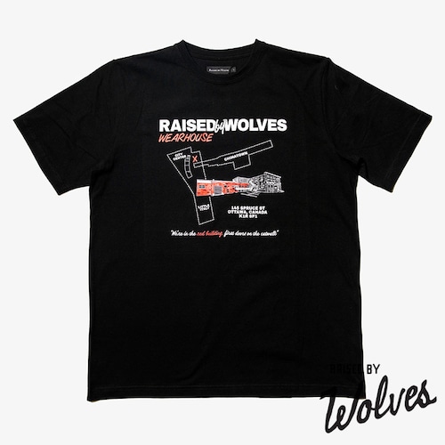【RAISED BY WOLVES/レイズドバイウルブス】SHOP TEE Tシャツ / BLACK / FW25-13537