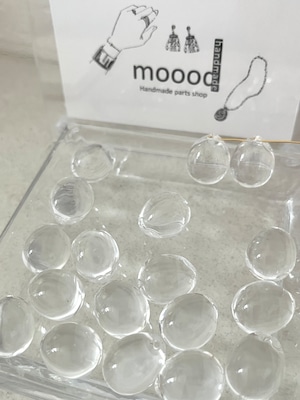 【8個】15mm鈴丸ドロップクリアアクリルビーズ/スペーサー/