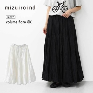 mizuiro ind [ミズイロ インド] volume flare SK [3-260010] ボリュームフレアスカート・フレアスカート・ロングスカート・コットン・LADY'S [2026AW]