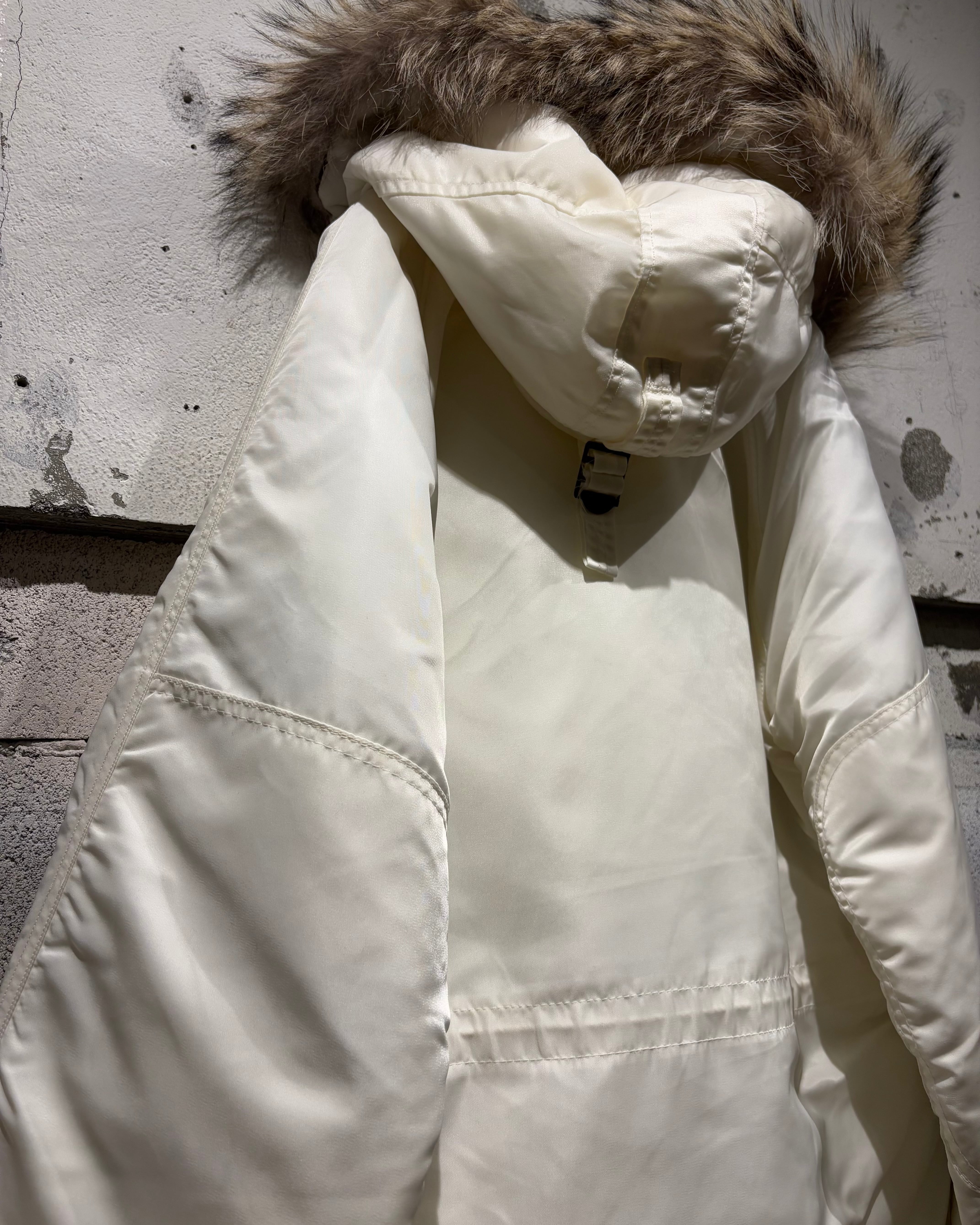 Caka otto】 90's “SPIEWAK” Rare White Color N-3B Flight Jacket