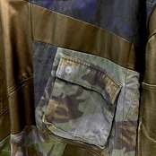 【rd07】再構築 レザー×ミリタリーライダースジャケット LEATHER ×MILITARY MIX RIDERS JACKET