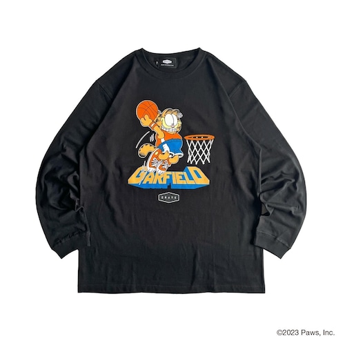 GARFIELD×CRATE DUNK L/S T -SHIRT BLACK