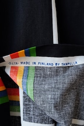 Black rainbow apron dress