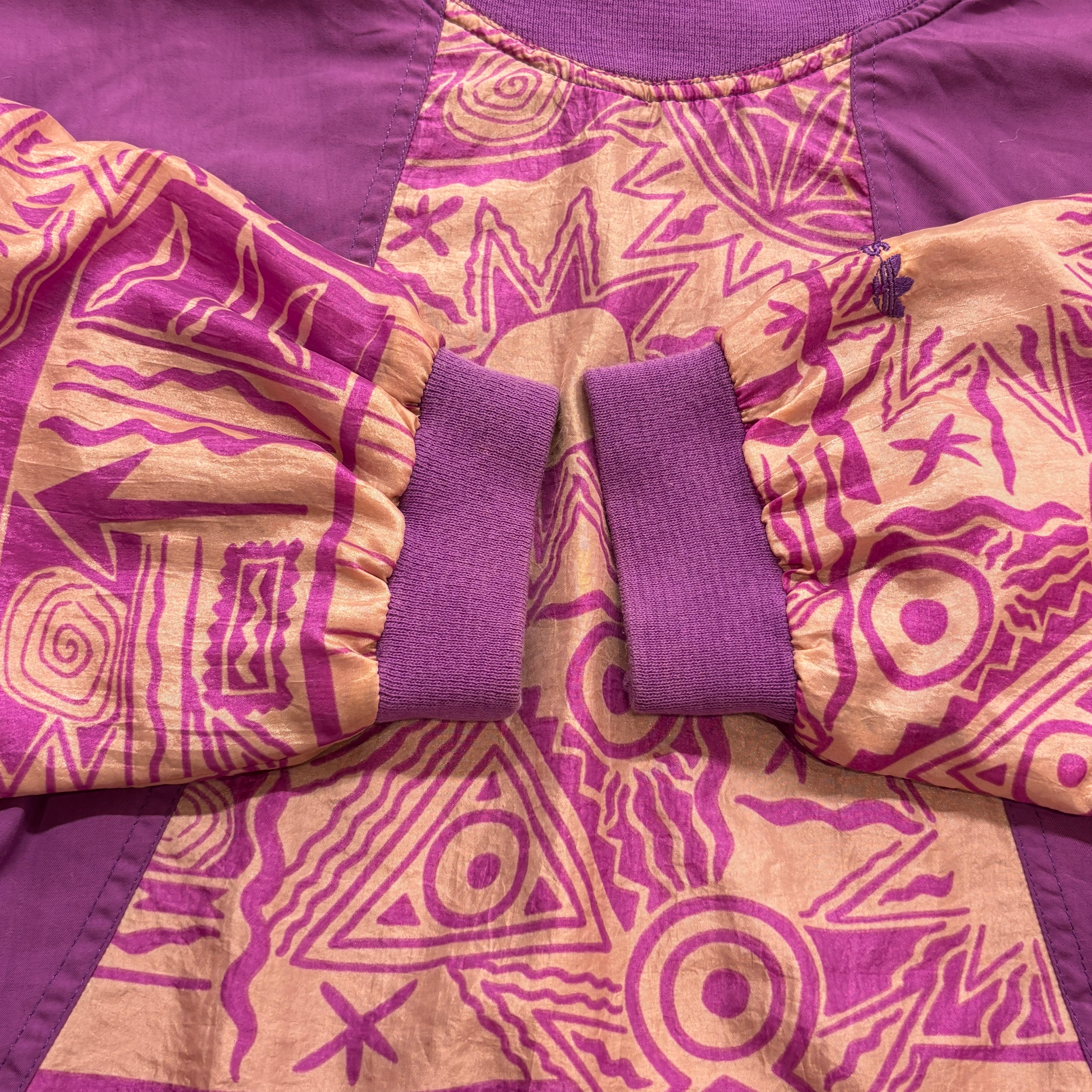  ビンテージ Ⓚadidas 総柄 P/O JACKET PURPLE OLD | safarionline