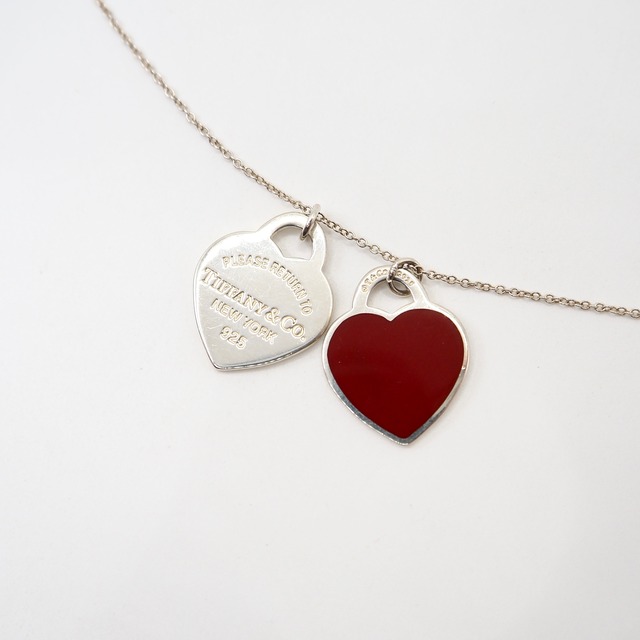 Tiffany&Co. リターントゥ ミニダブルハート タグネックレス シルバー925 ティファニー