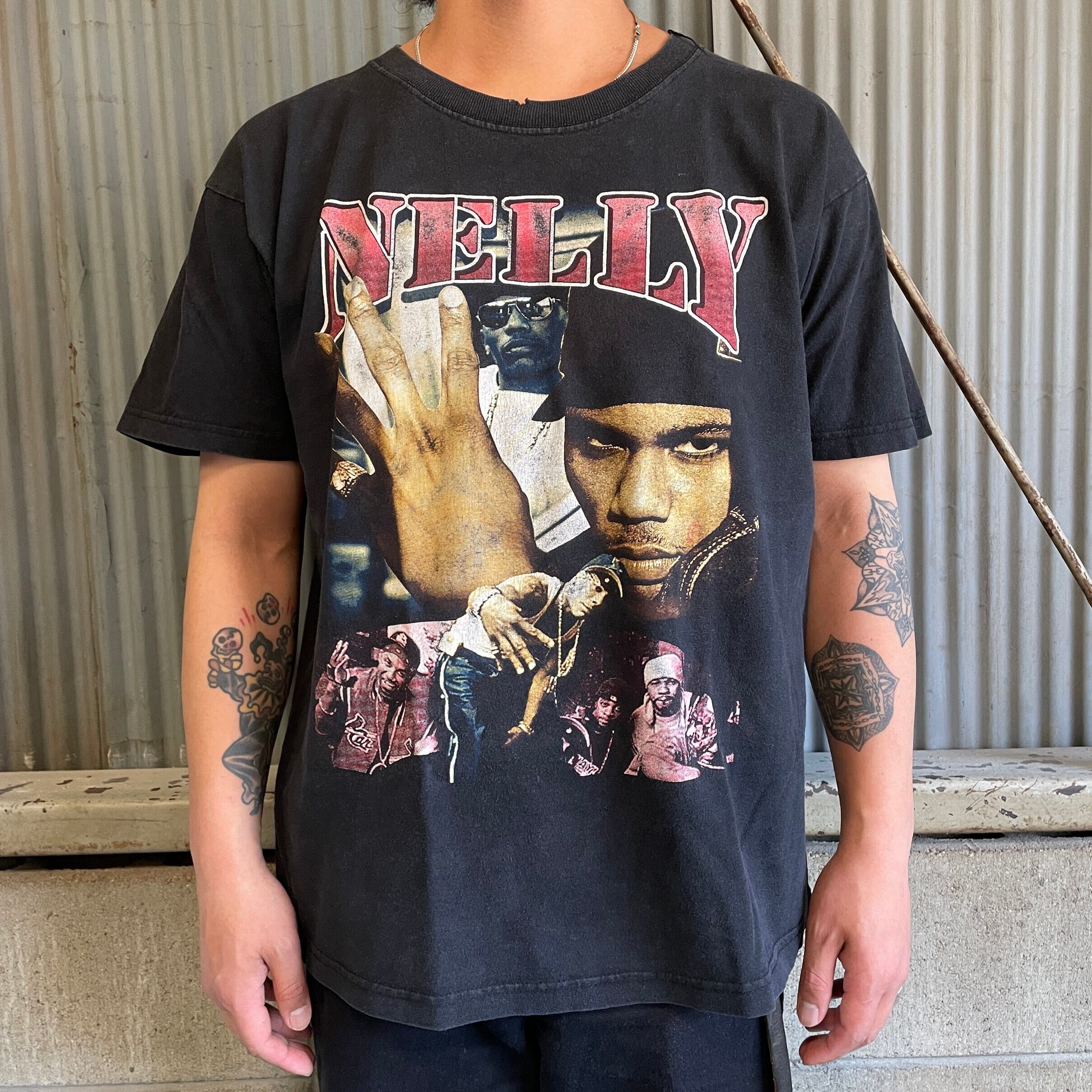 00年代 NELLY RIDE WIT ME ネリー HIP-HOP ラップTシャツ メンズL 古着 