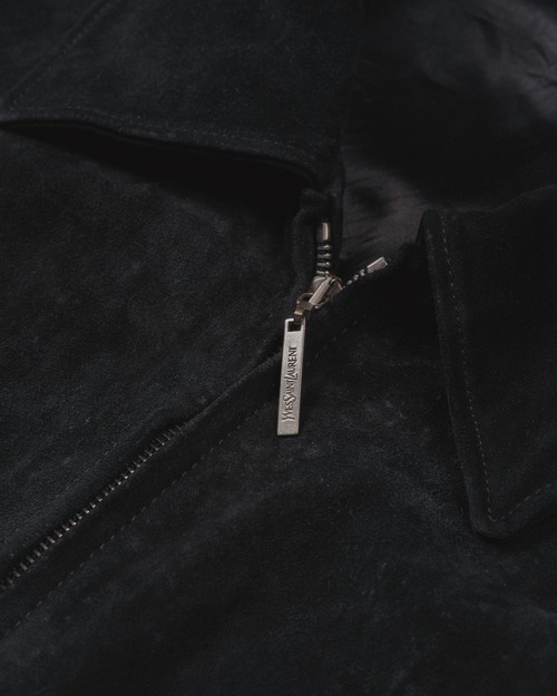 [90’s] "YVES SAINT LAURENT pour homme" Calf Suede Zip-Up Jacket