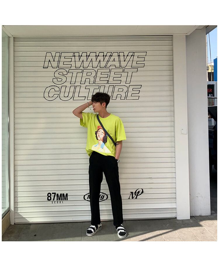 全1色 Tシャツ カットソー プリント カジュアル おしゃれ