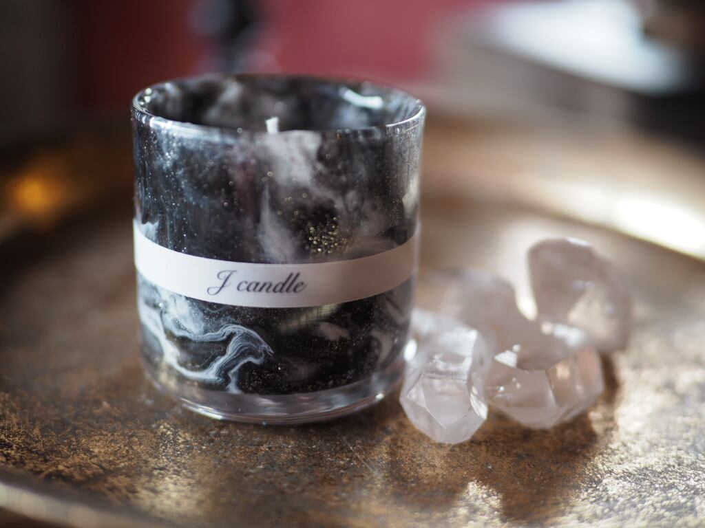 Marble aroma candle  BLACK