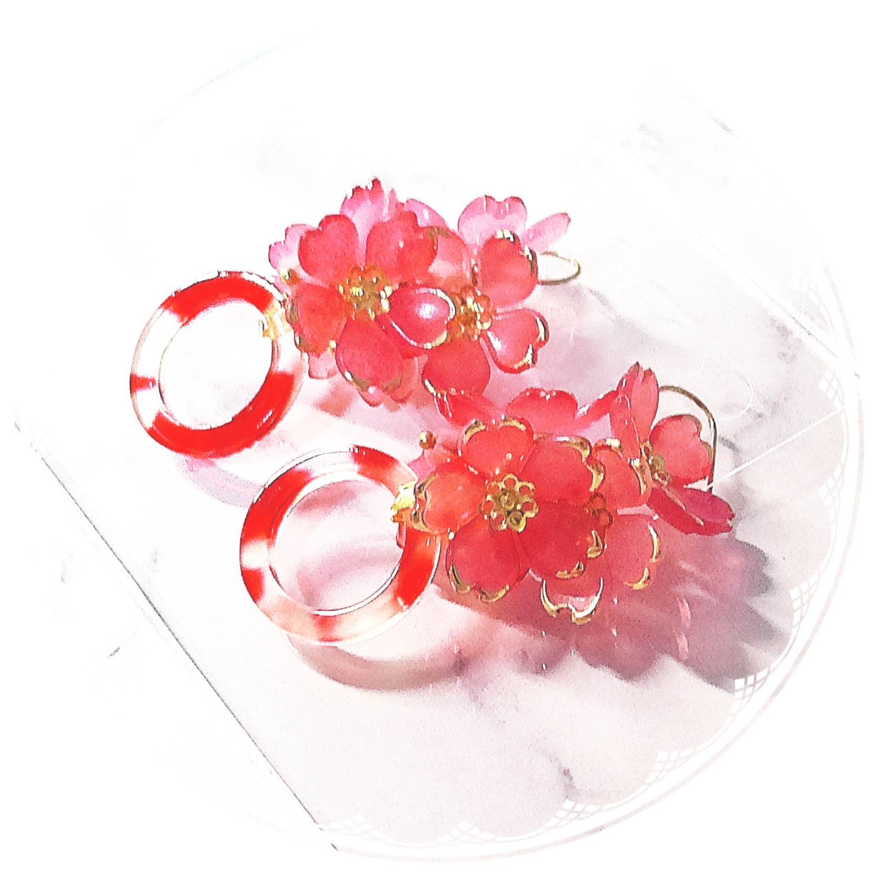 【ピアス】紅桜