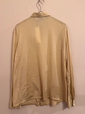 bruestle ベージュレトロプリントシャツ