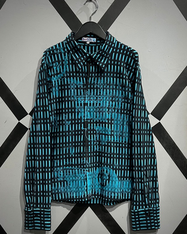 【X VINTAGE】Beautiful Color Total Pattern Vintage L/S Shirt
