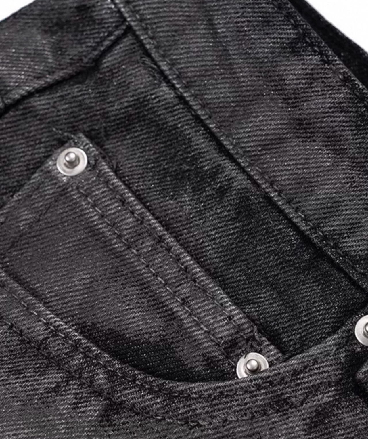 uneven pattern flare denim - 10