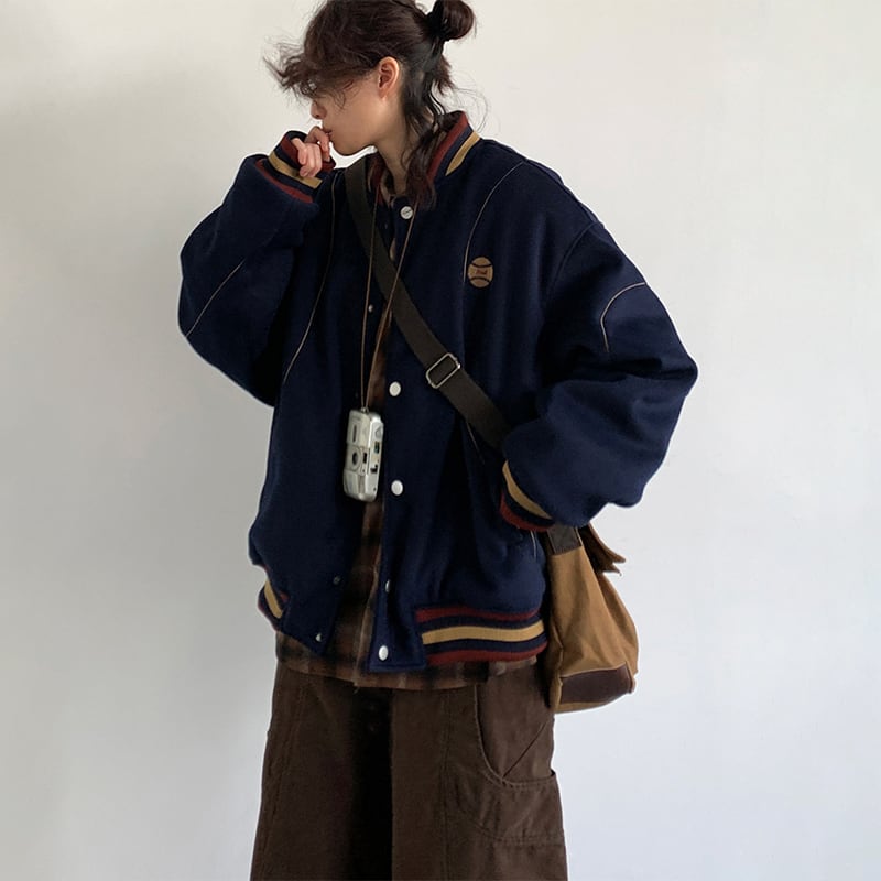 jiwuus男女兼用ボンバージャケット | mblueshop