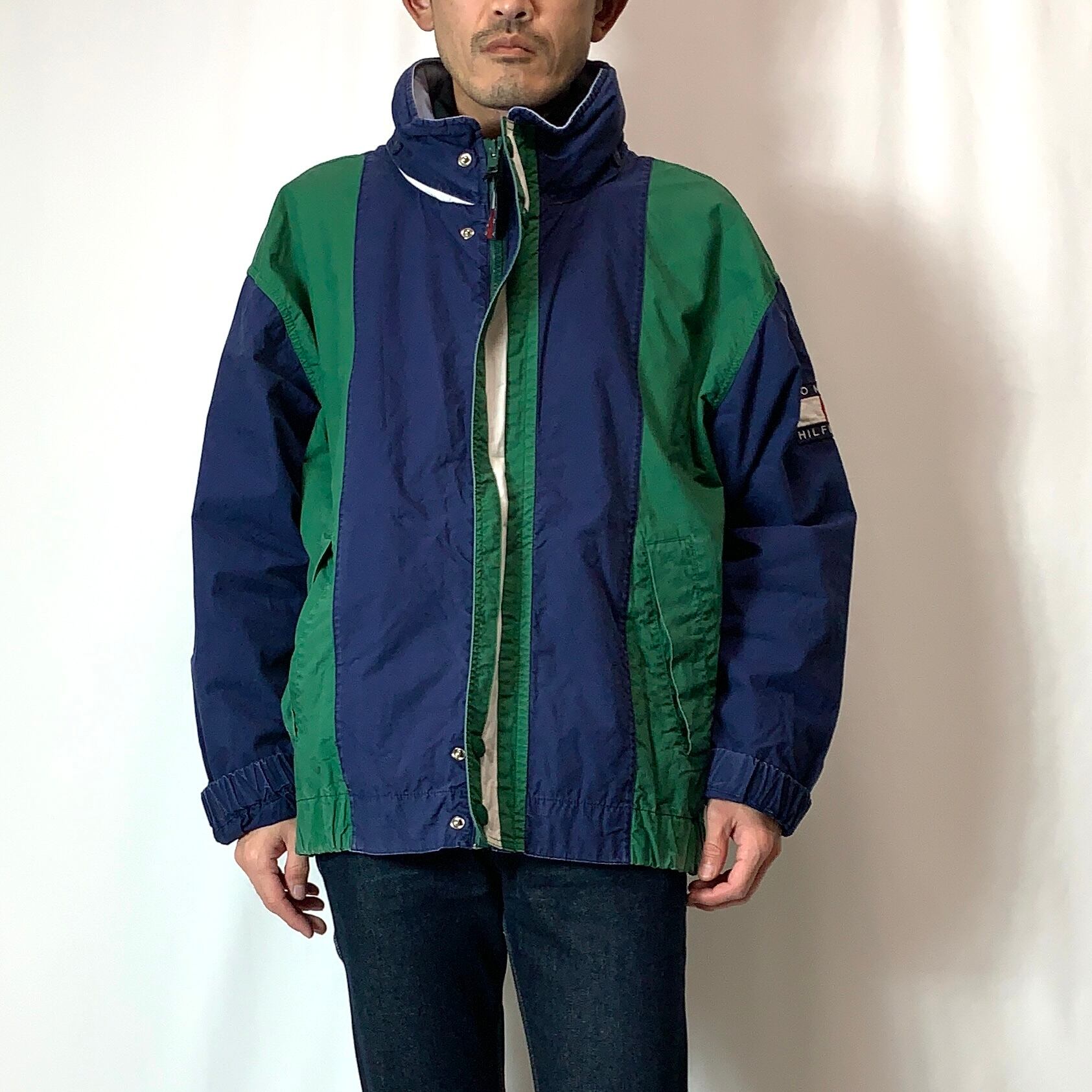 vintage old 90s TOMMY HILFIGER cotton blousonトミーヒルフィガー