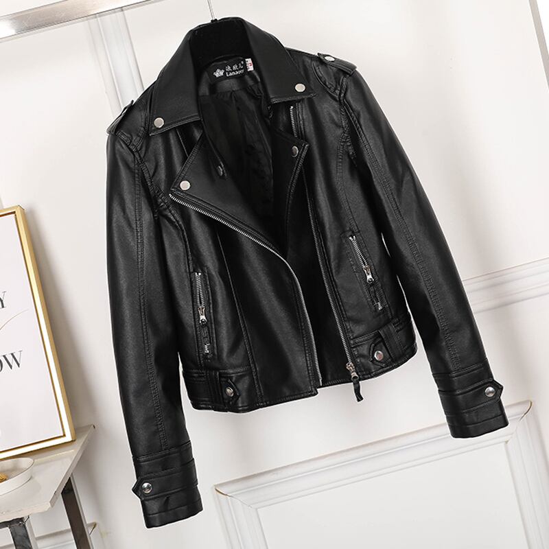 アウター上着 トップス レザージャケット ショート丈 袖あり 長袖 ウォッシュドレザー ジッパー かわいい 大人可愛い きれいめ シンプル カジュアル おしゃれ レトロ 大人女子 こなれ感 かっこいい 無地 春 秋 冬 10代 20代 30代 40代 オフィス OL 通勤 学生 通学 デート アウター上着 トップス レザージャケット ショート丈 袖あり 長袖