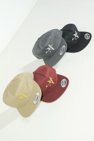 "RX"Signature 5-Panel Snapback [MAROON]