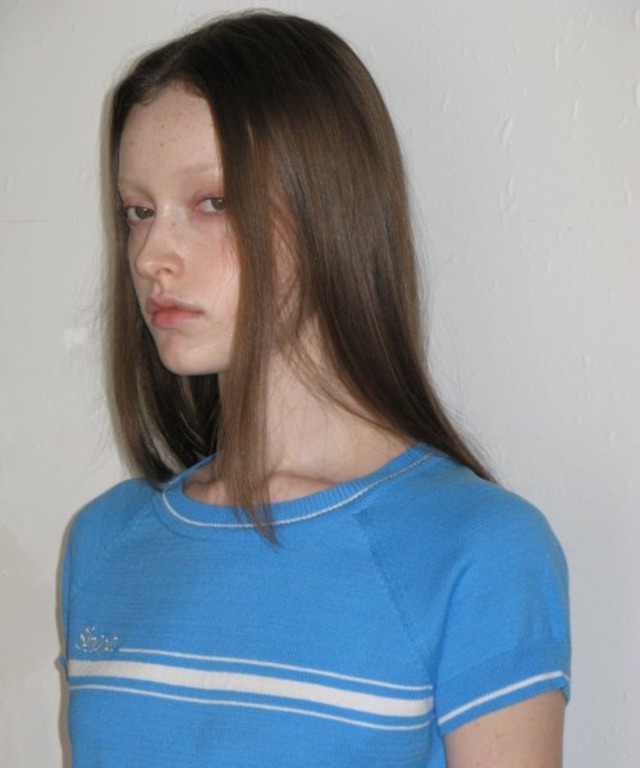 [SINOON] SN CLASSIC LOGO HALF KNIT (BLUE)