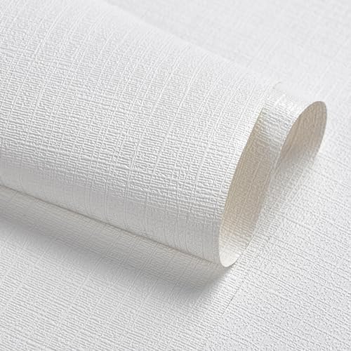 【在庫のみ】壁紙 シール 剥がせる 白 幅44cm x 10m 透けない 壁紙の上から張る のり付き クスロ 天井 おしゃれ 北欧 賃貸 diy 防水 シート(ホワイト)