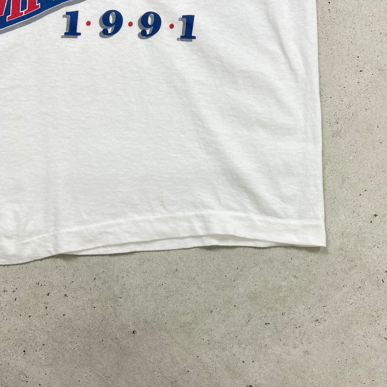 90年代 USA製 MLB アトランタ・ブレーブス チームロゴプリント Tシャツ 