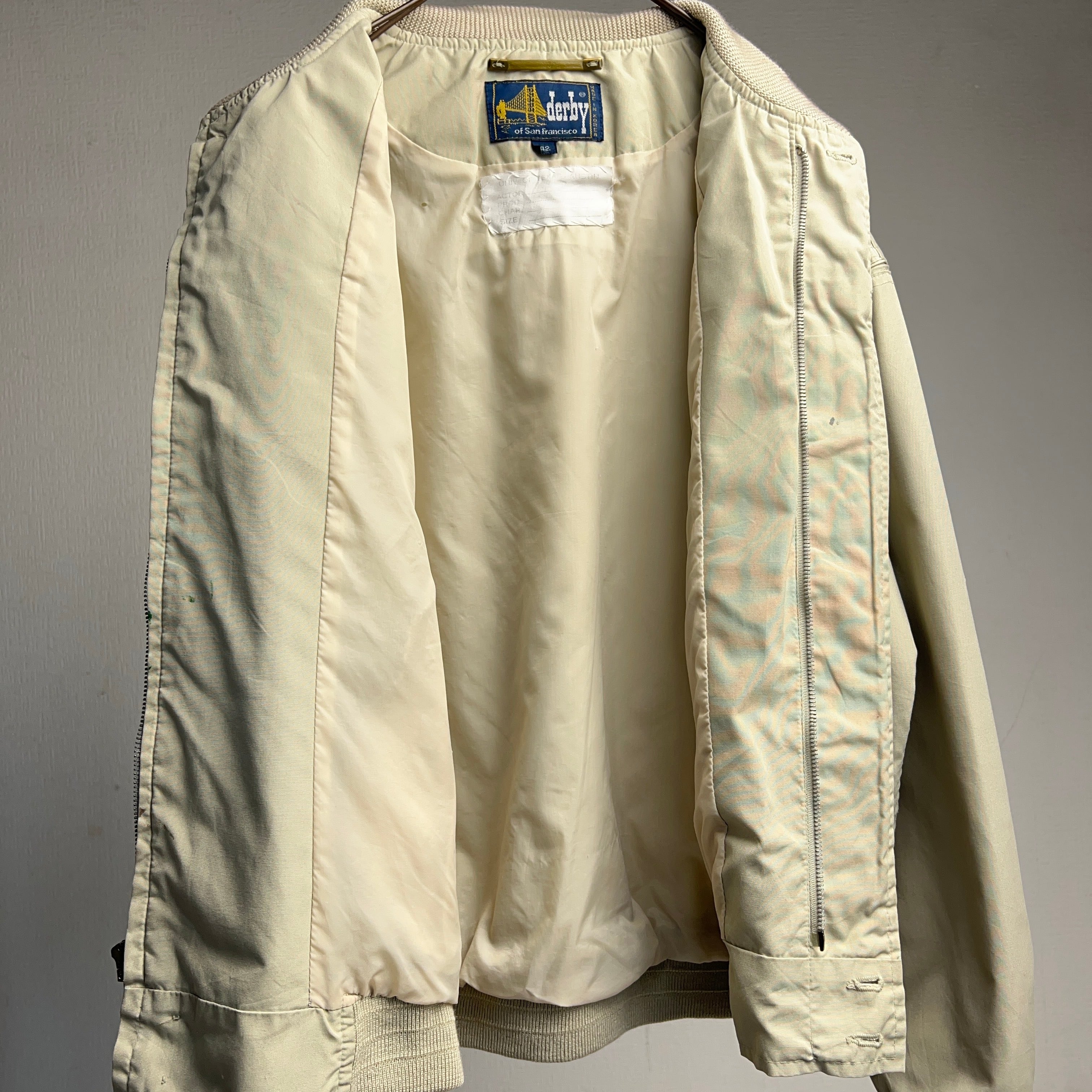 80's~90's Derby of San Francisco Derby Jacket Beige 80年代 90年代