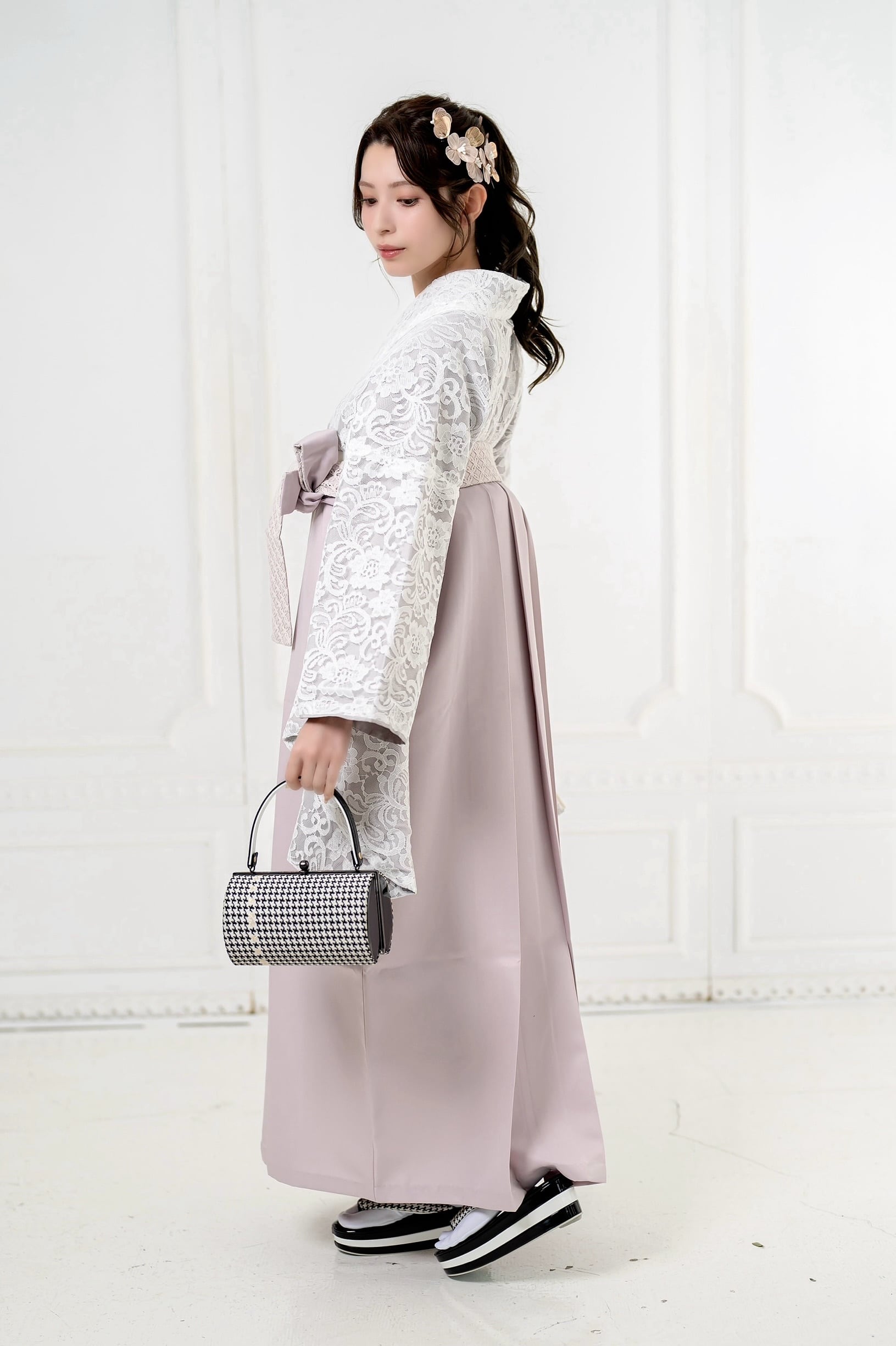 Kimono Sienne 卒業式袴3点セット レース二尺袖着物 袴 レース袴