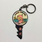 金沢　ラッキー忍者のキラキラ鍵キーホルダー　ファンシー絵みやげ