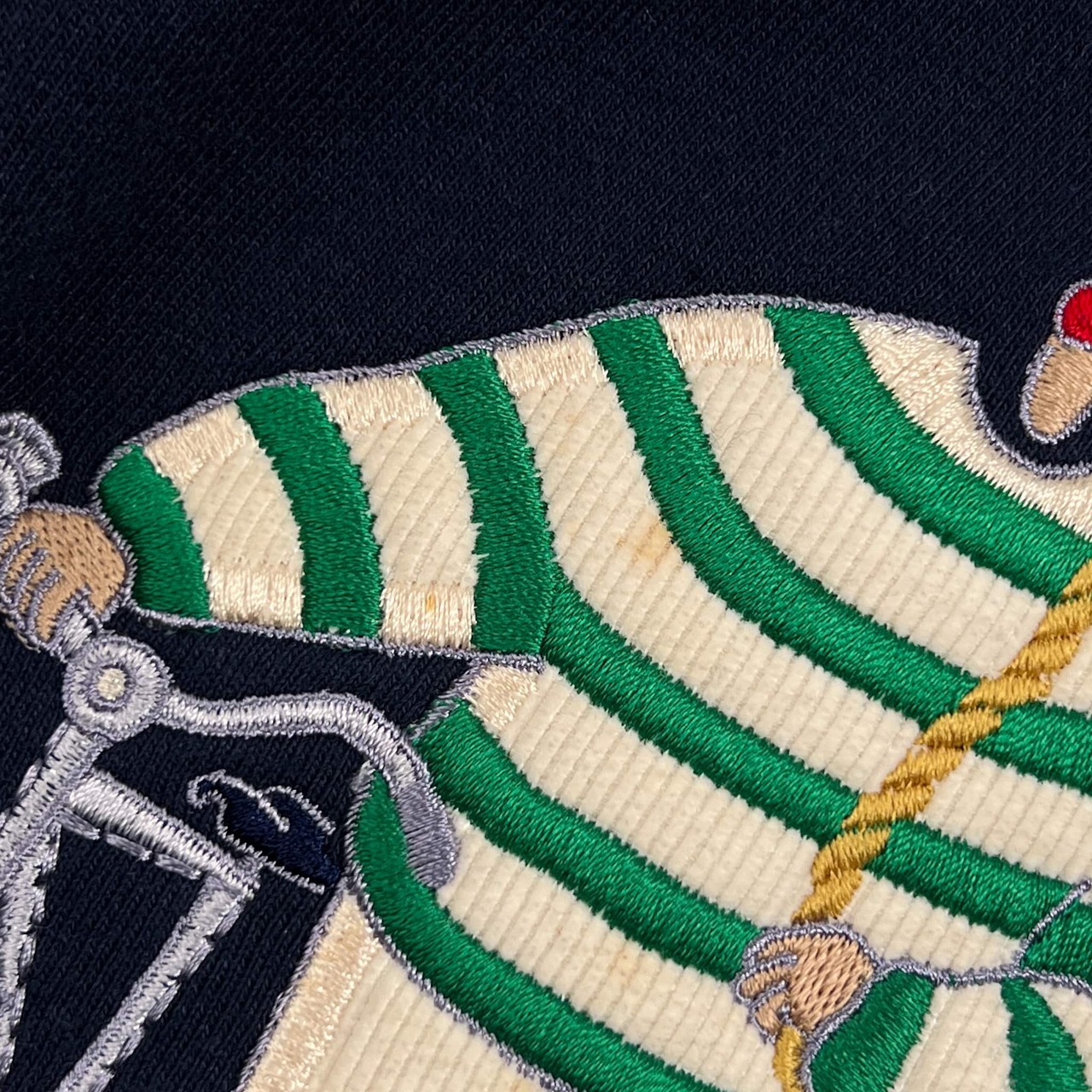 SINA COVA シナコバ キャラクター刺繍 デザイン スウェット トレーナー M/ネイビー系 メンズ