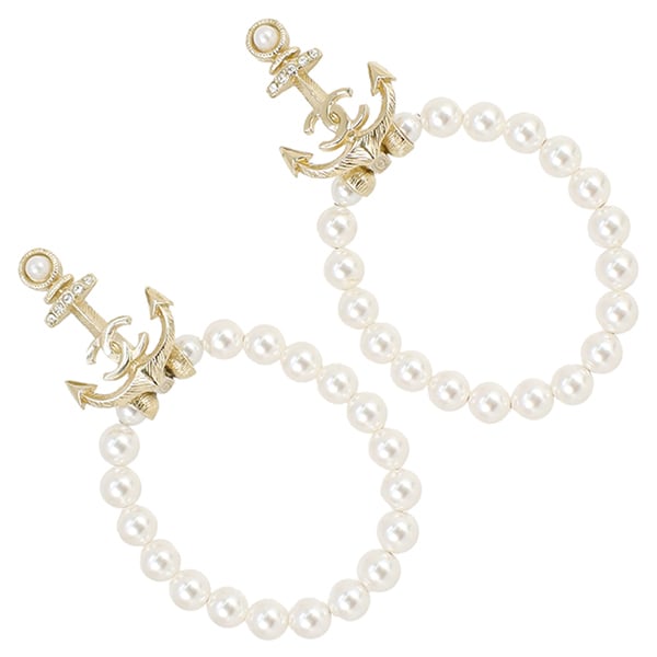 Used CHANEL シャネル ピアス ココマーク アンカーモチーフ CCロゴ GP