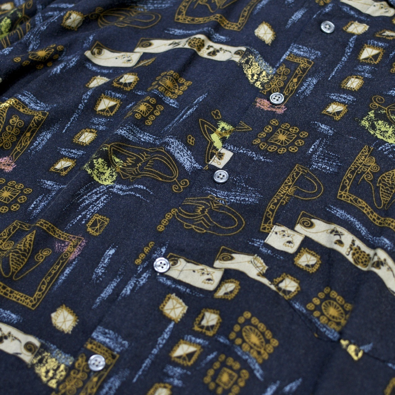 design rayon shirt navy