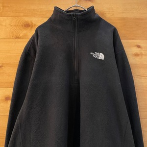 【THE NORTH FACE】ハーフジップ フリース プルオーバー メンズL 刺繍ロゴ アメリカ古着