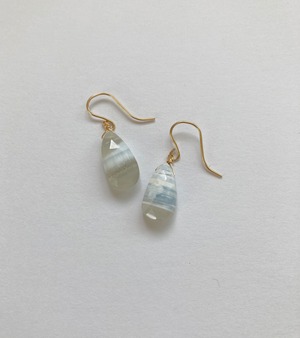 ブルーオパールのピアス(K14gf)