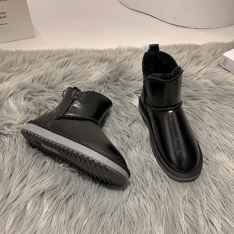 ブーツウィンタースリーブレッドショート 靴 シューズ 冬物 ラウンドトー フェイクシューズ66758335572