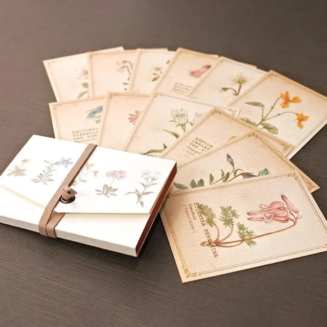図鑑風 メッセージカード【ケース付】 〔高山植物〕